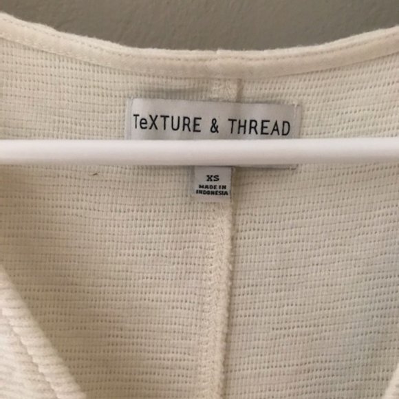 Madewell Button Front Tie Tank Top Ivory Pearl XS - Picture 3 of 5